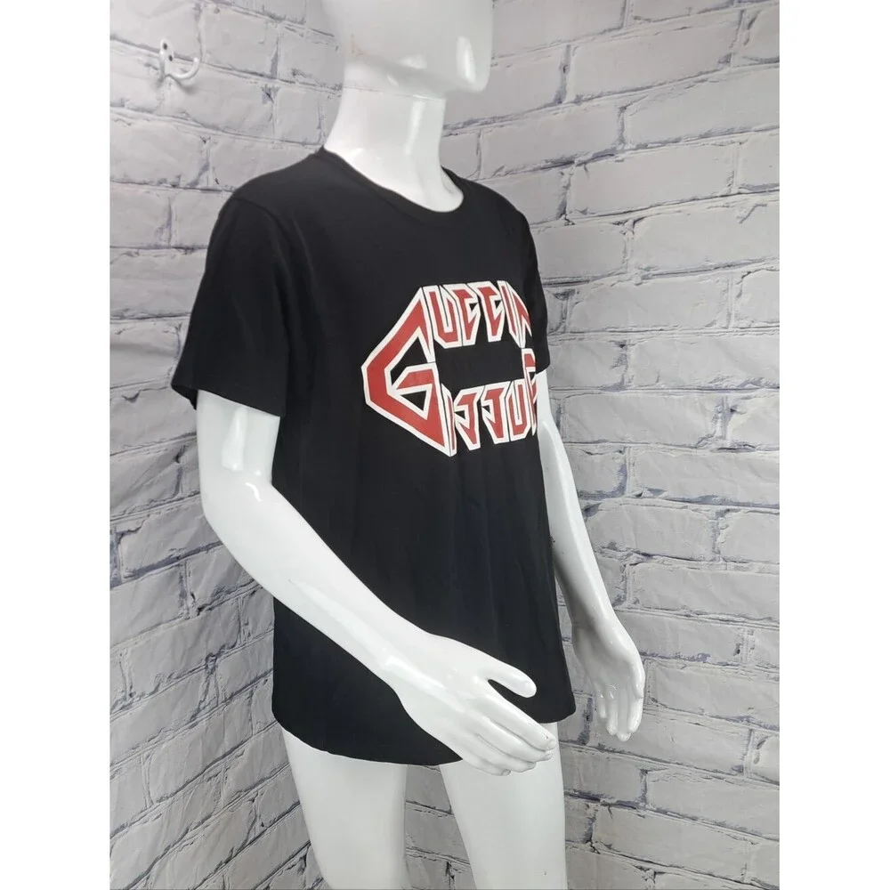 Gucci Men's Tshirt Tee Flipped Metal Logo Jersey Cotton Italy Size Large